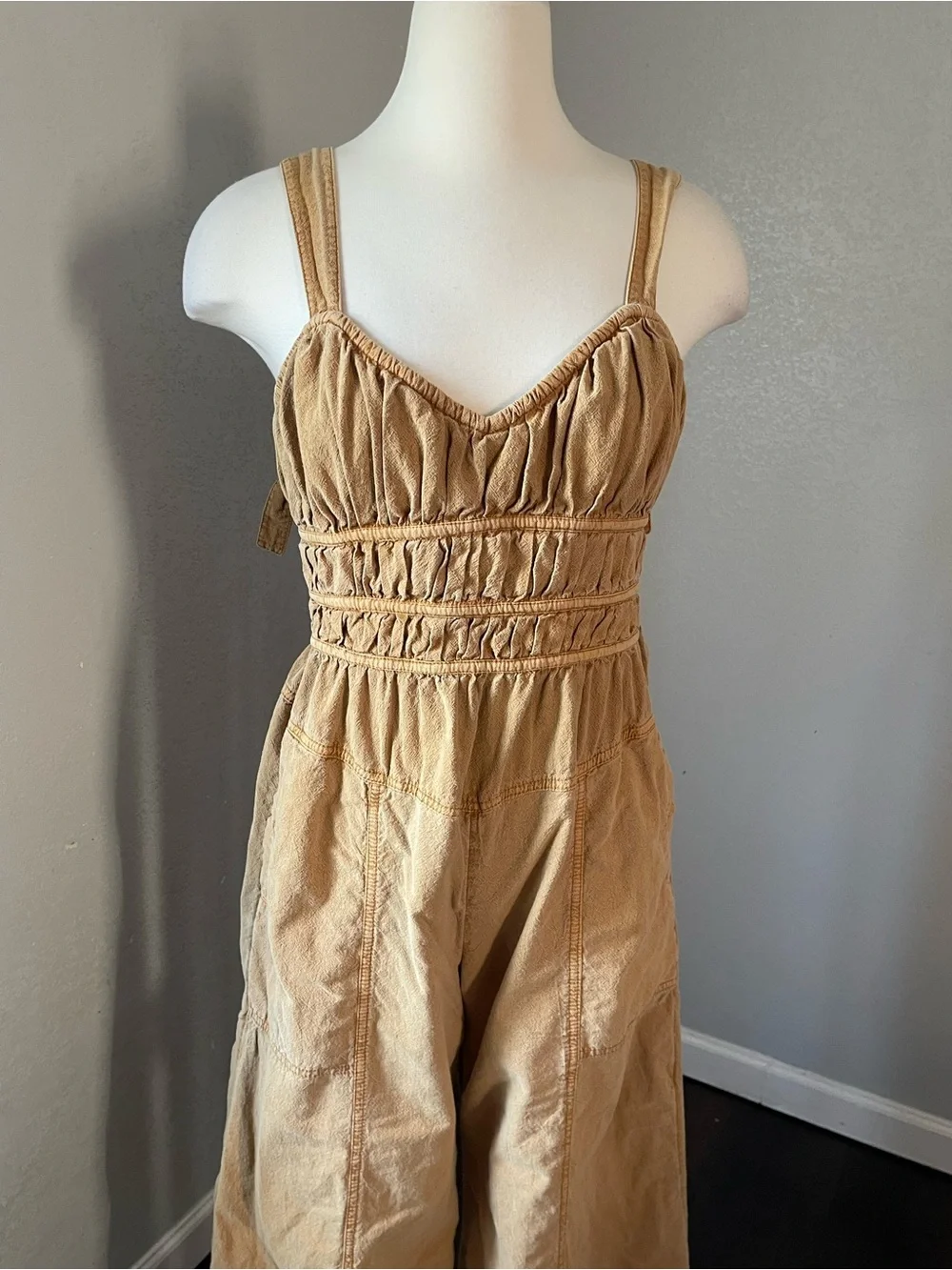Free‎ People Mustard Yellow Wide-Leg Jumpsuit